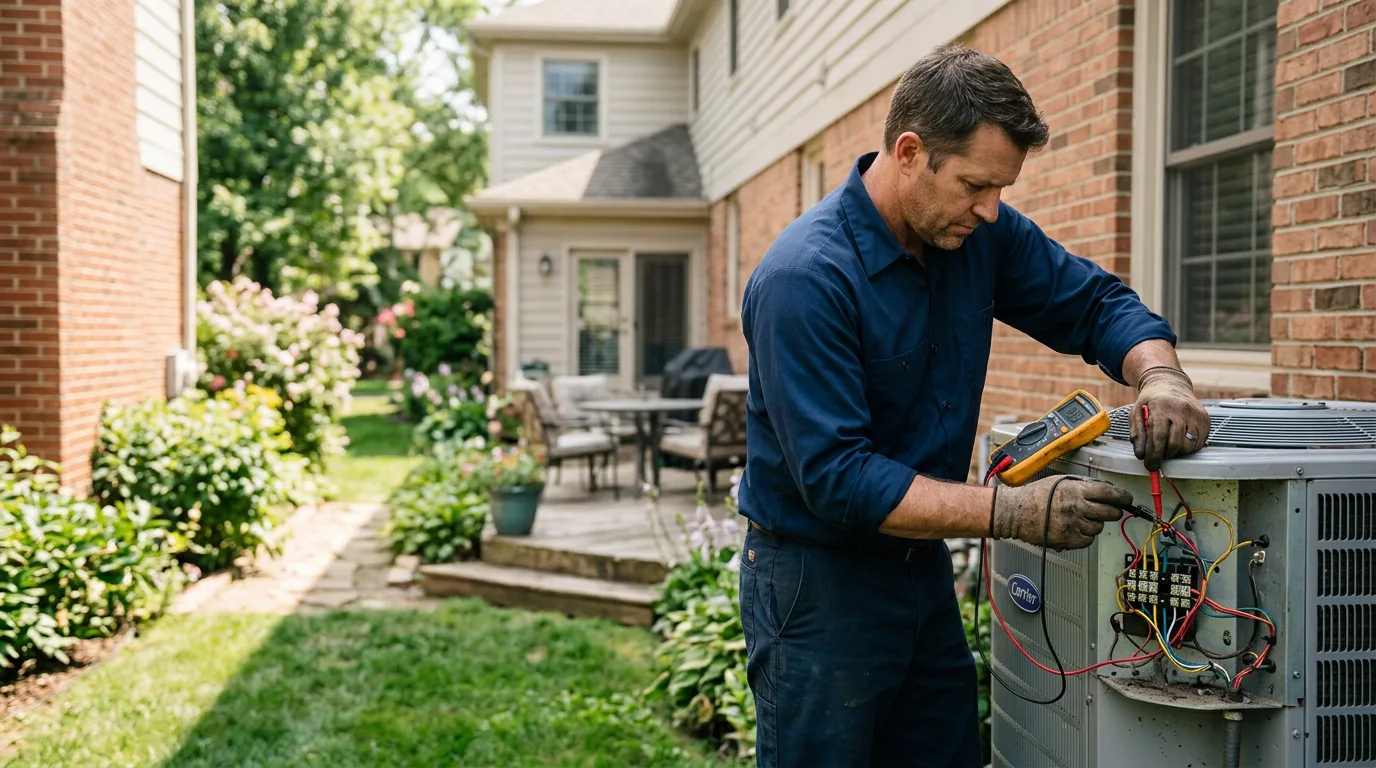 HVAC technician working near Wellington, AL